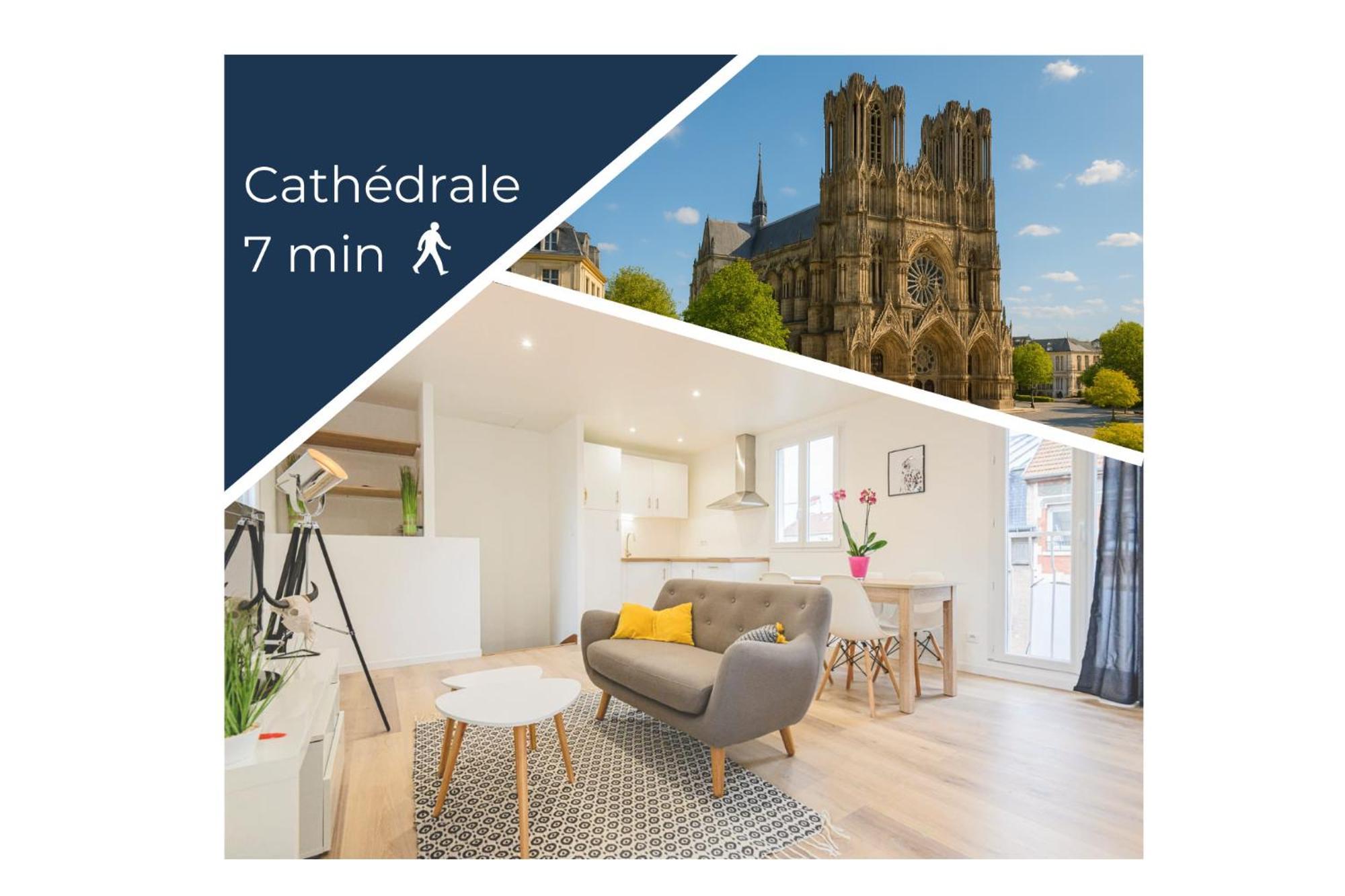 Appartement Lumineux Proche Cathedrale Реймс Екстериор снимка